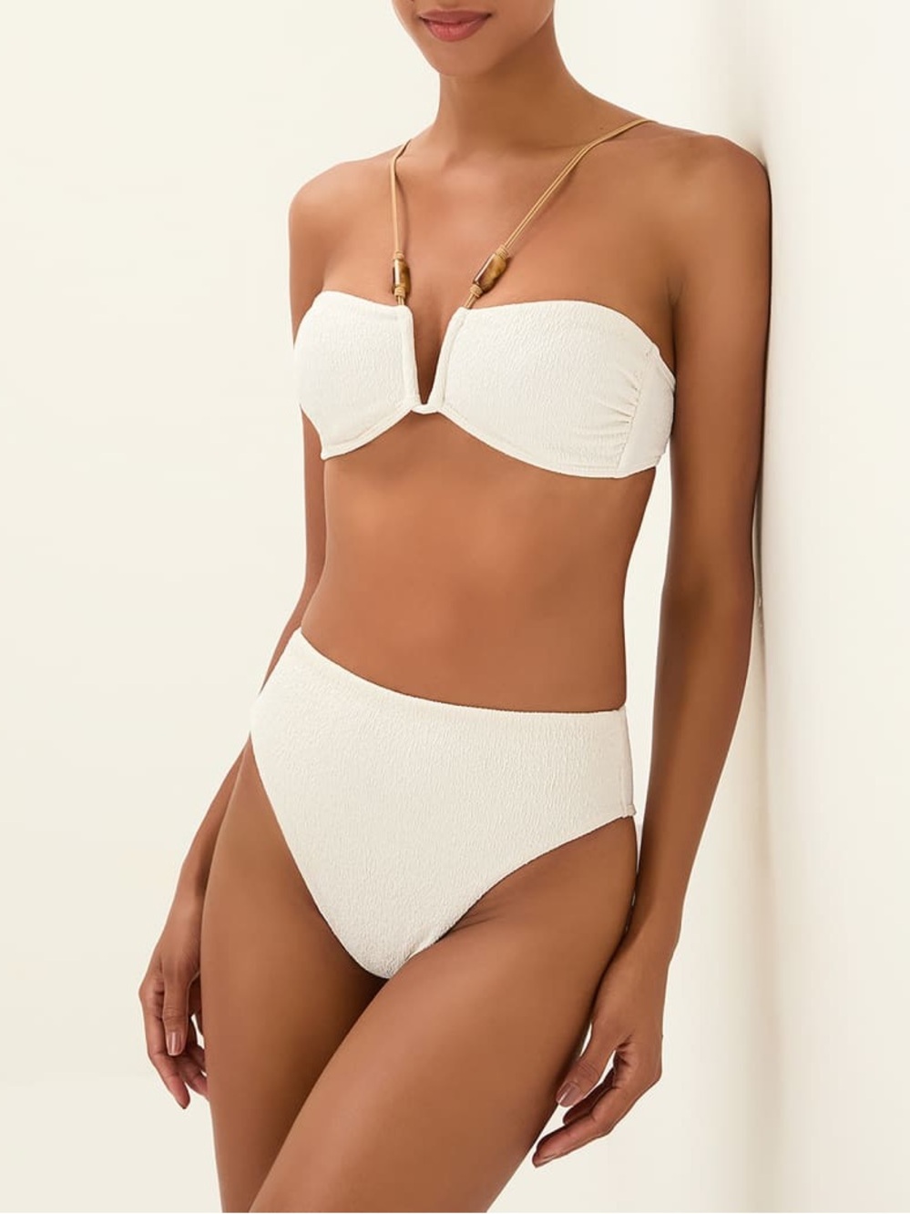 NWT Vix Firenze Lesley Carol Bikini Top in White Size Small - Picture 2 of 7